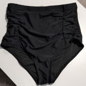 Tempt Me High-Waisted Black Swim Bottoms